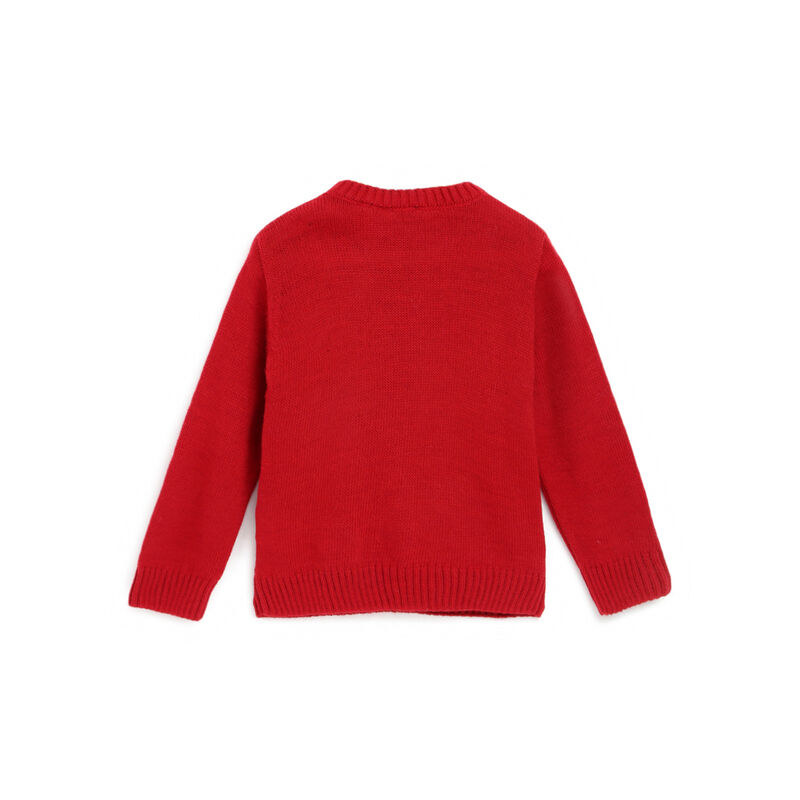 Boys Medium Red Printed Pullover image number null